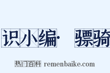 识小编·骠骑是什么意思的图片